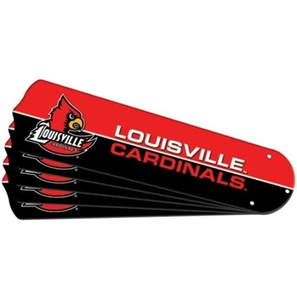 Ceiling Fan Designers 7990-LOU New NCAA LOUISVILLE CARDINALS 52 in. Ceiling Fan Blade Set, Ceiling Fan Designers, Mfr#: 7990-LOU